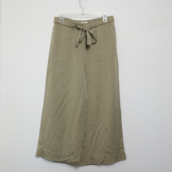 Marine Layer | Pants & Jumpsuits | Spruce Green Wide Leg Crop | Medium - Picture 1 of 4